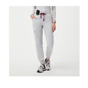 Figs Cement High Waisted Jogger Scrub Pants (XS)